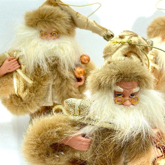 Natural Tone Santa Claus Christmas Tree Ornaments 4 - Picture 4 of 16